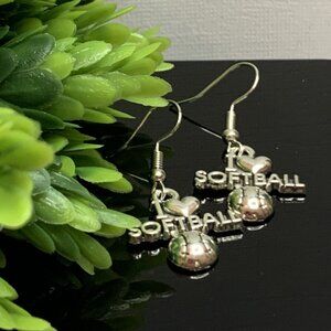 Softball Earring, Sports Earring, Softball Jewelry, Athletic Earring, Gift Idea